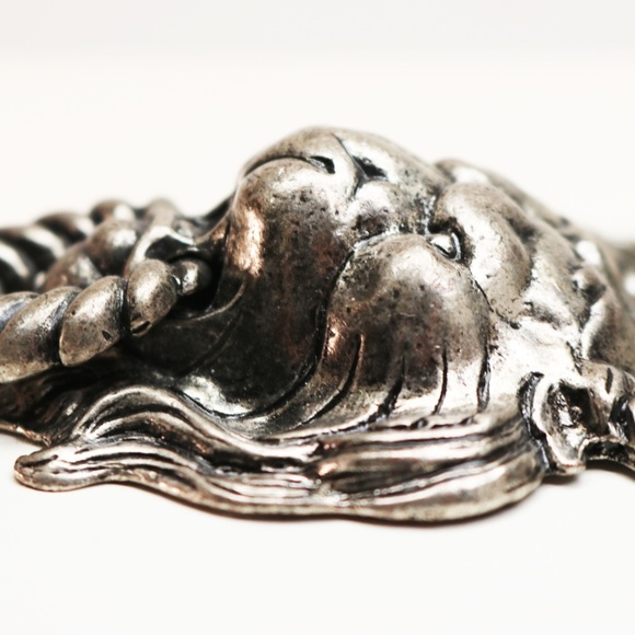 VINTAGE Napier Lion's Head Doorknocker Necklace - Picture 4 of 8